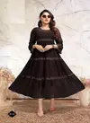 Fashion Begins Gangour Georgette Fancy Wear Latest Long Kurti Collection